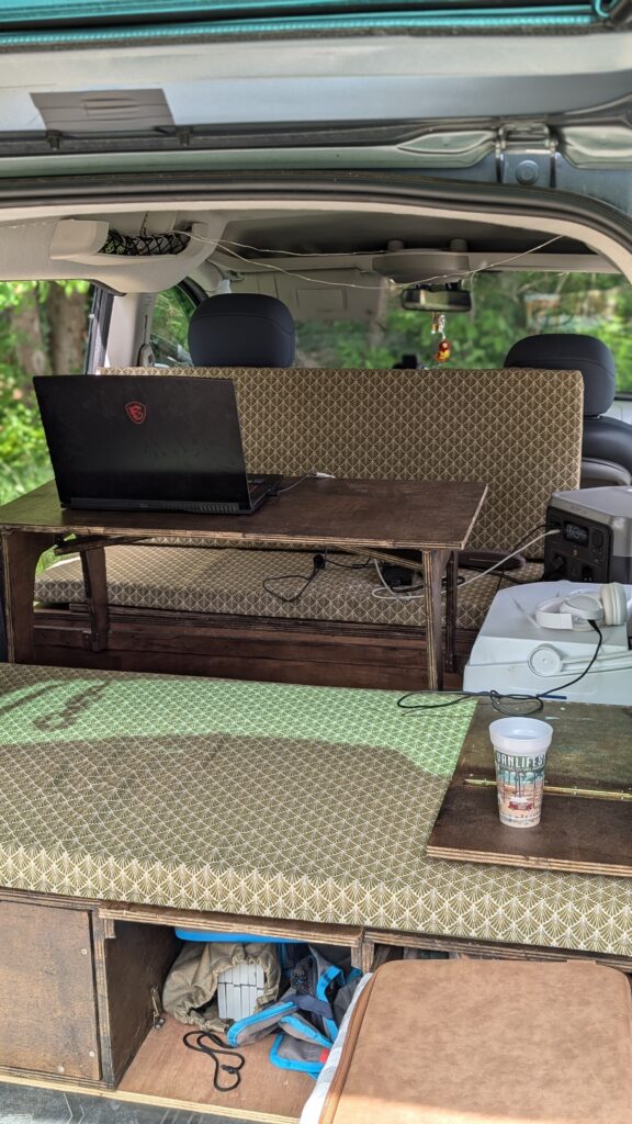 travailler dans une voiture