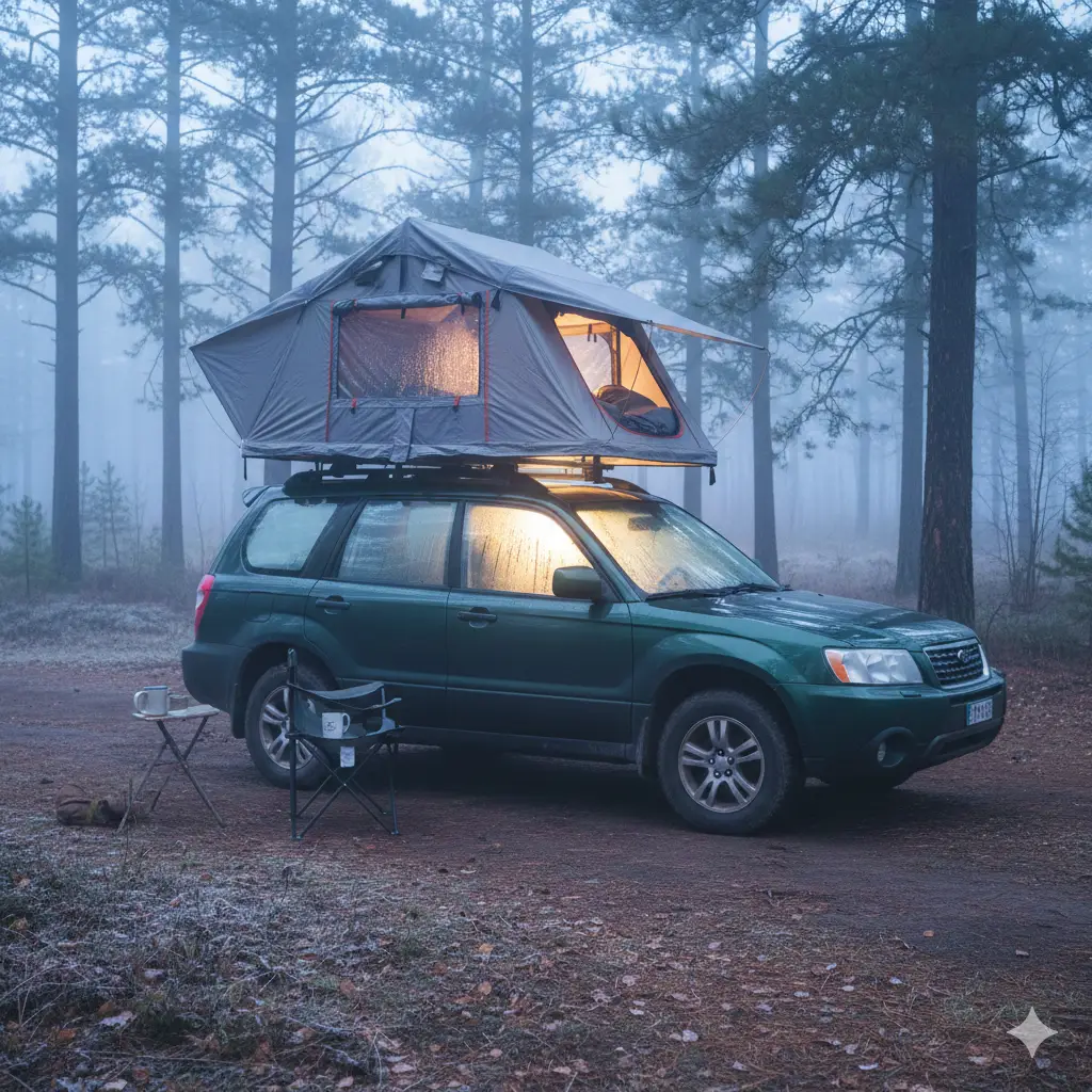 Condensation tente de toit