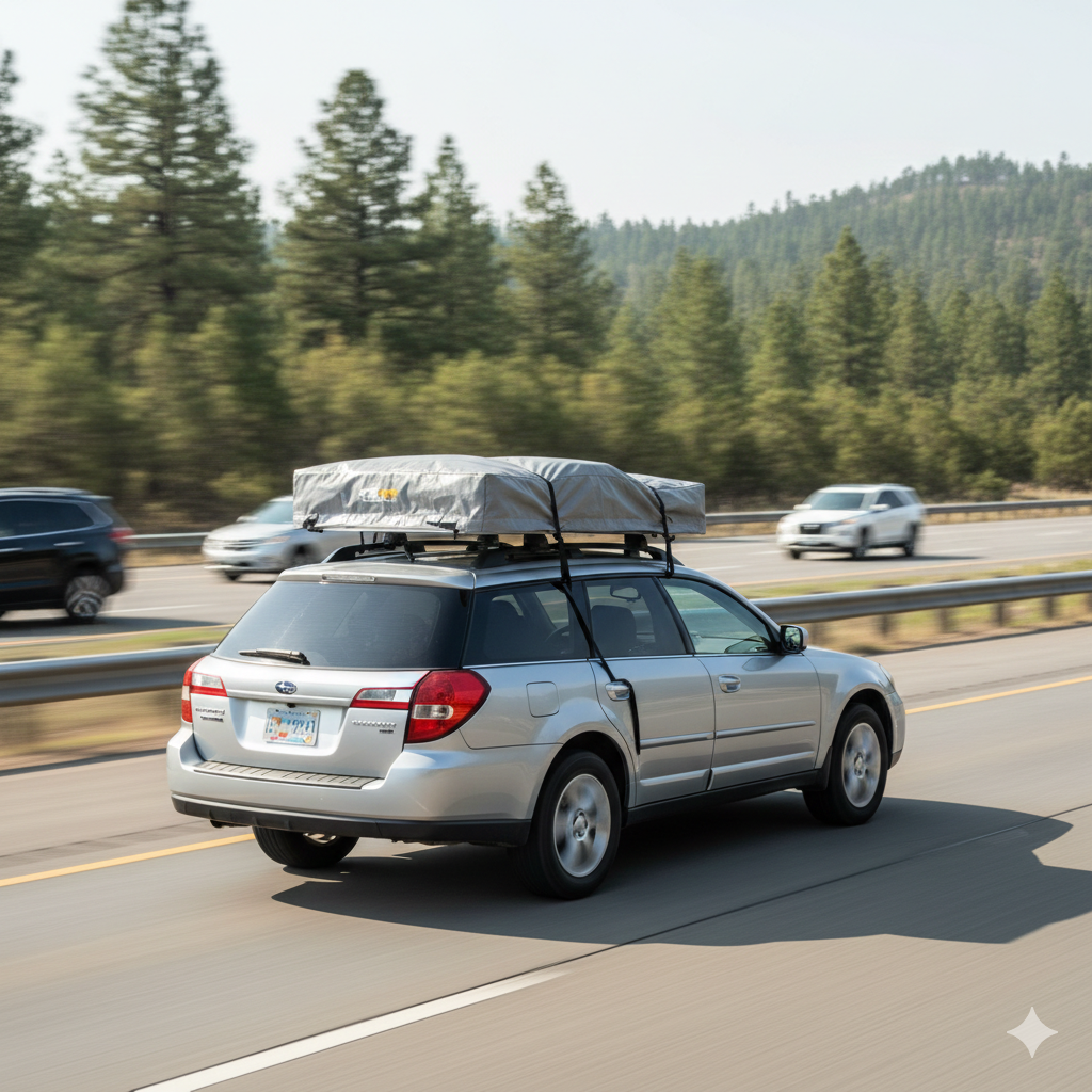 Consommation de carburant avec tente de toit