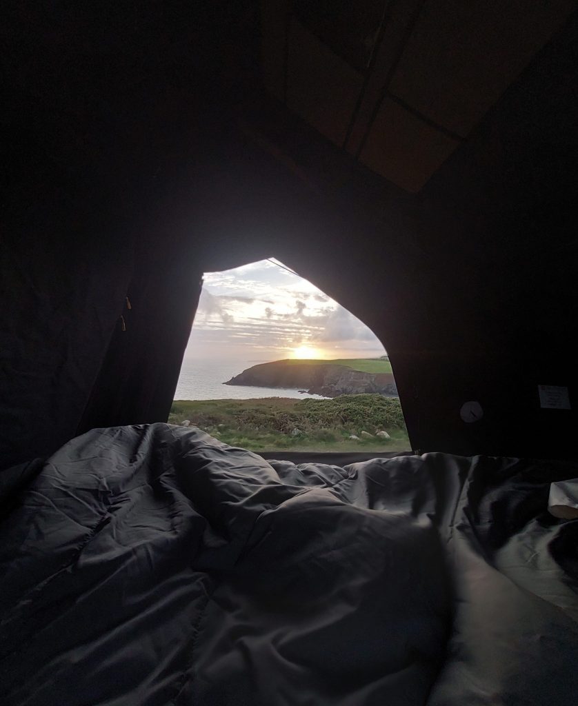 vue mer intérieur tente de toit