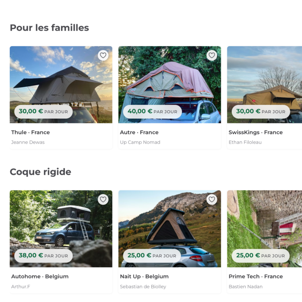 RoofWander : plateforme de location de tente de toit entre particuliers