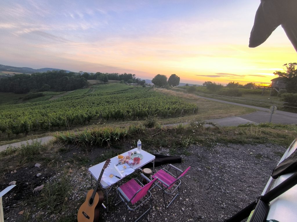 bivouac diner avec vue